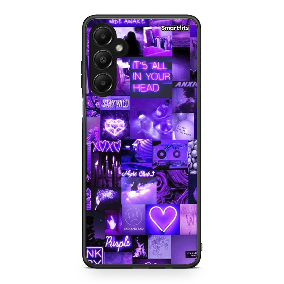 Samsung Galaxy A05s Collage Stay Wild Θήκη Αγίου Βαλεντίνου από τη Smartfits με σχέδιο στο πίσω μέρος και μαύρο περίβλημα | Smartphone case with colorful back and black bezels by Smartfits