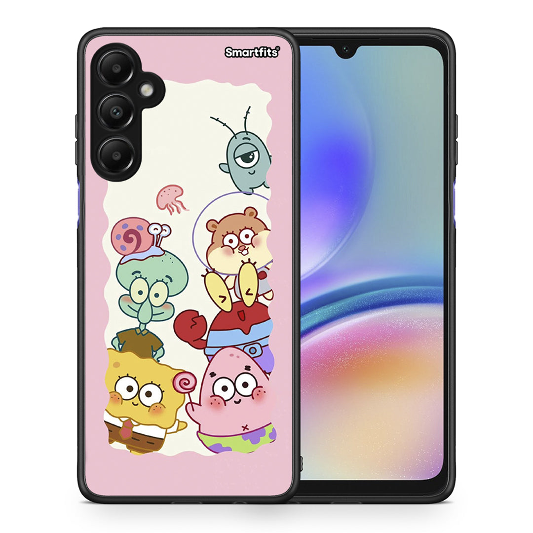 Θήκη Samsung Galaxy A05s Cute Companion από τη Smartfits με σχέδιο στο πίσω μέρος και μαύρο περίβλημα | Samsung Galaxy A05s Cute Companion case with colorful back and black bezels