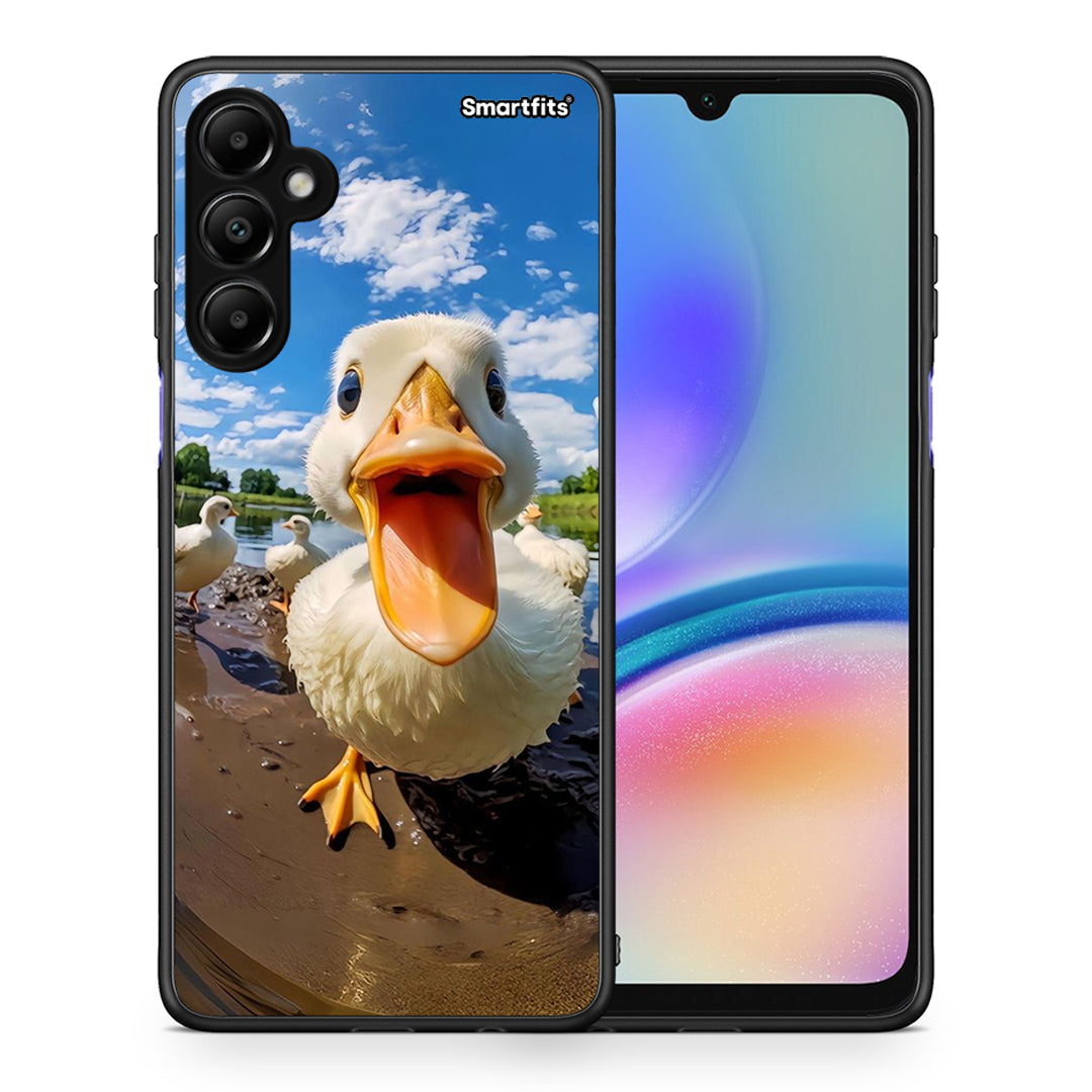 Θήκη Samsung Galaxy A05s Duck Face από τη Smartfits με σχέδιο στο πίσω μέρος και μαύρο περίβλημα | Samsung Galaxy A05s Duck Face case with colorful back and black bezels