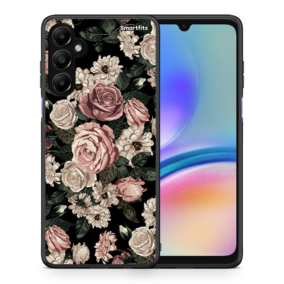 Θήκη Samsung Galaxy A05s Wild Roses Flower από τη Smartfits με σχέδιο στο πίσω μέρος και μαύρο περίβλημα | Samsung Galaxy A05s Wild Roses Flower case with colorful back and black bezels