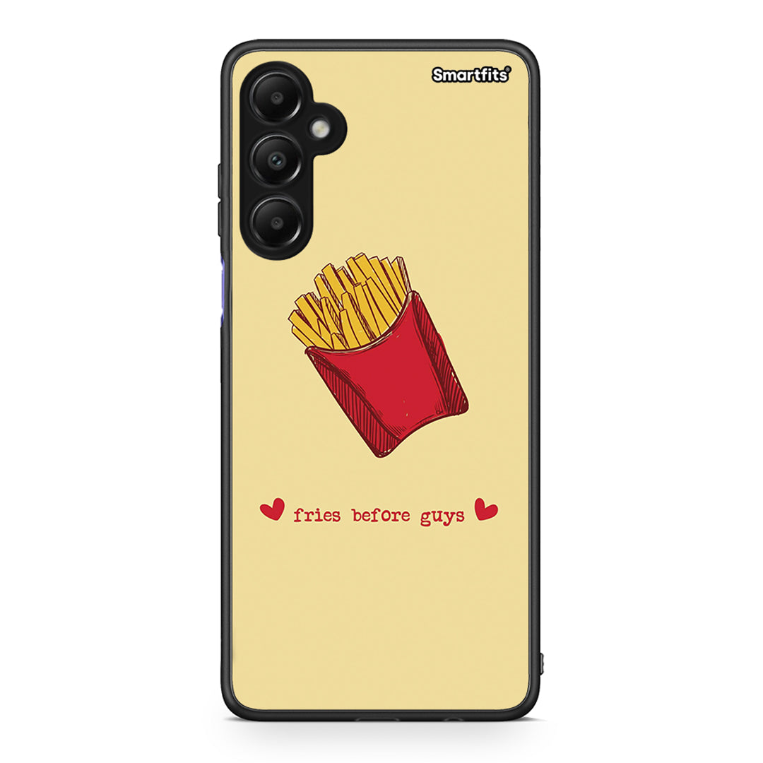 Samsung Galaxy A05s Fries Before Guys Θήκη Αγίου Βαλεντίνου από τη Smartfits με σχέδιο στο πίσω μέρος και μαύρο περίβλημα | Smartphone case with colorful back and black bezels by Smartfits