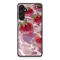 Thumbnail for Samsung Galaxy A05s Juicy Strawberries θήκη από τη Smartfits με σχέδιο στο πίσω μέρος και μαύρο περίβλημα | Smartphone case with colorful back and black bezels by Smartfits