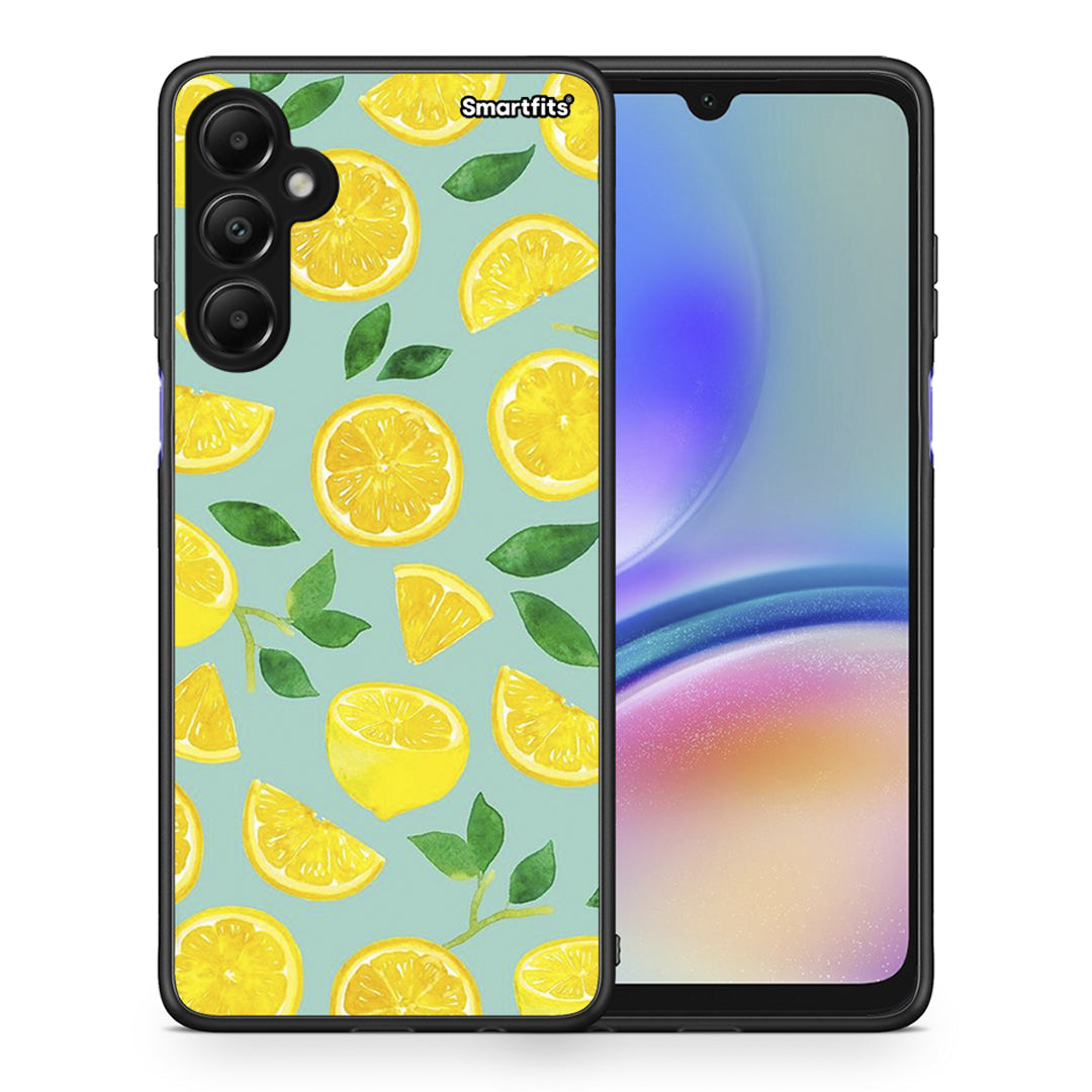 Θήκη Samsung Galaxy A05s Lemons από τη Smartfits με σχέδιο στο πίσω μέρος και μαύρο περίβλημα | Samsung Galaxy A05s Lemons case with colorful back and black bezels