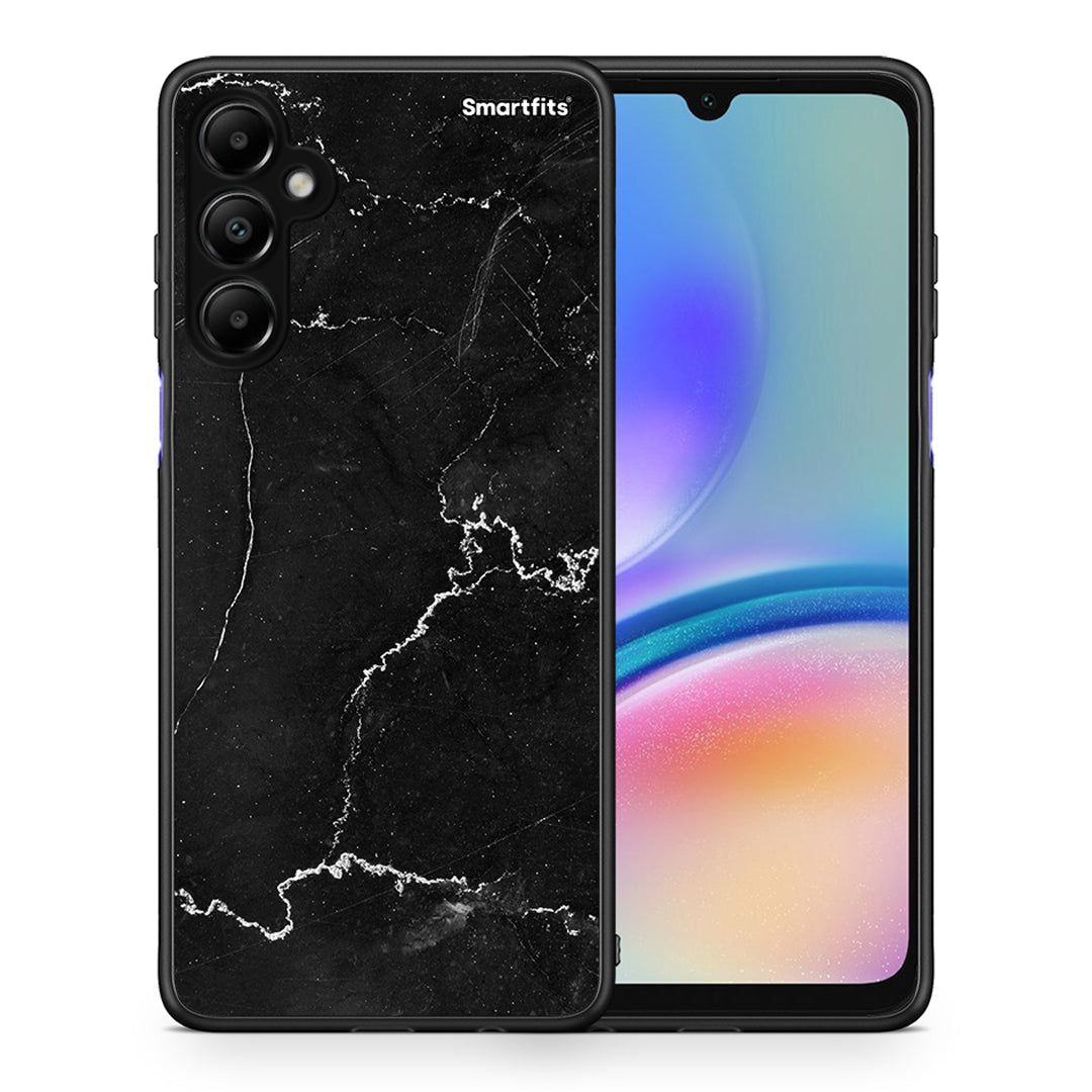 Θήκη Samsung Galaxy A05s Marble Black από τη Smartfits με σχέδιο στο πίσω μέρος και μαύρο περίβλημα | Samsung Galaxy A05s Marble Black case with colorful back and black bezels