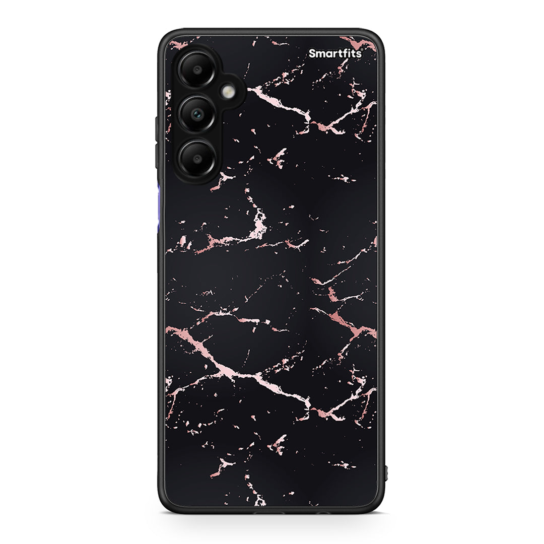 4 - Samsung Galaxy A05s Black Rosegold Marble case, cover, bumper