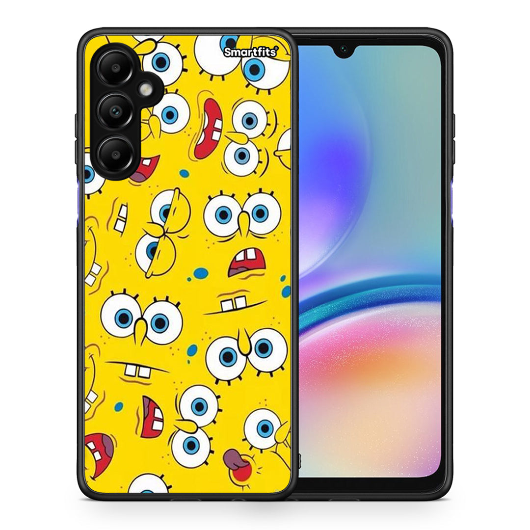Θήκη Samsung Galaxy A05s Sponge PopArt από τη Smartfits με σχέδιο στο πίσω μέρος και μαύρο περίβλημα | Samsung Galaxy A05s Sponge PopArt case with colorful back and black bezels