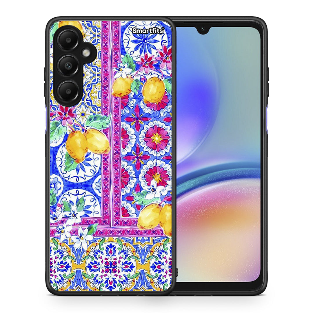 Θήκη Samsung Galaxy A05s Retro Spring από τη Smartfits με σχέδιο στο πίσω μέρος και μαύρο περίβλημα | Samsung Galaxy A05s Retro Spring case with colorful back and black bezels