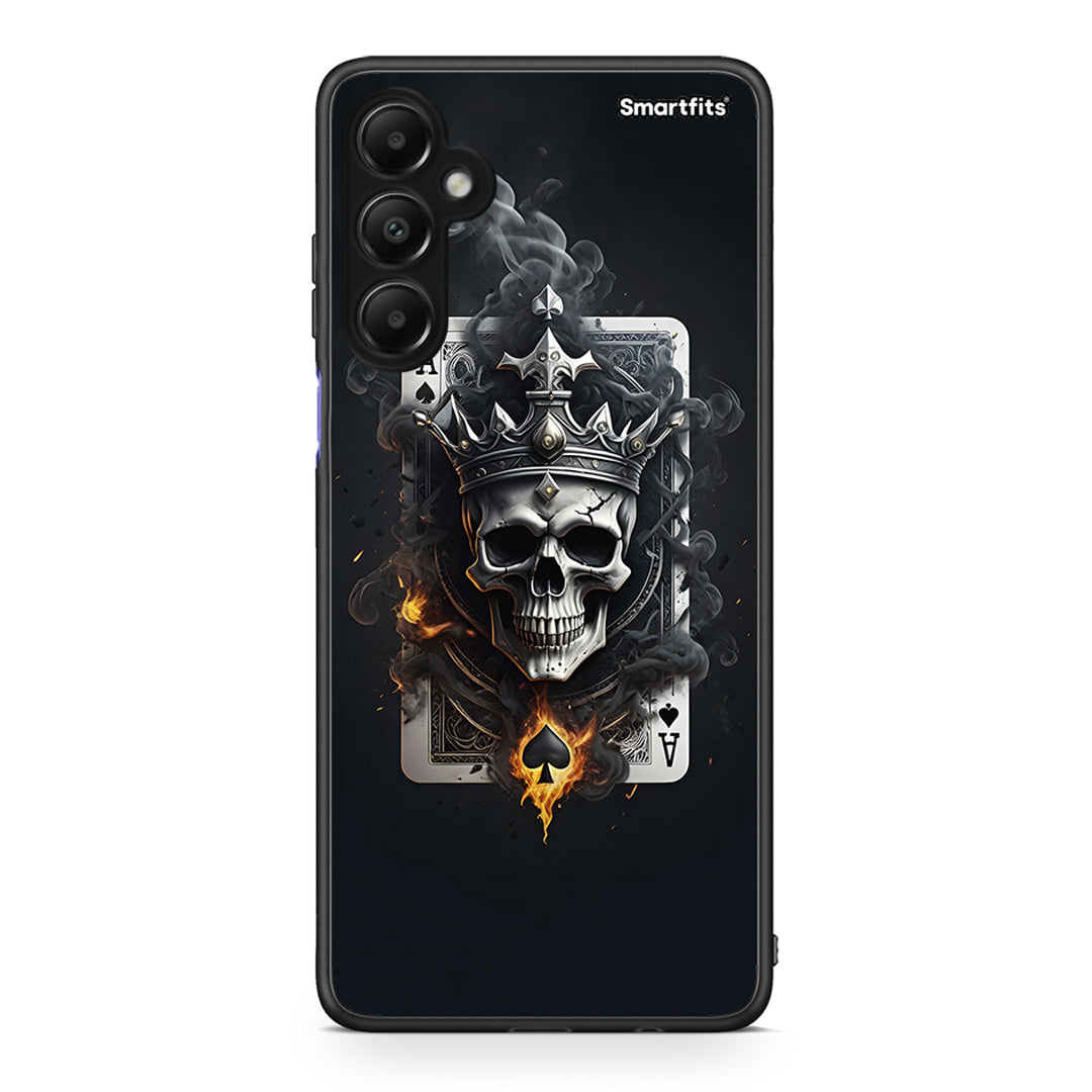 Samsung Galaxy A05s Skull King Ace θήκη από τη Smartfits με σχέδιο στο πίσω μέρος και μαύρο περίβλημα | Smartphone case with colorful back and black bezels by Smartfits