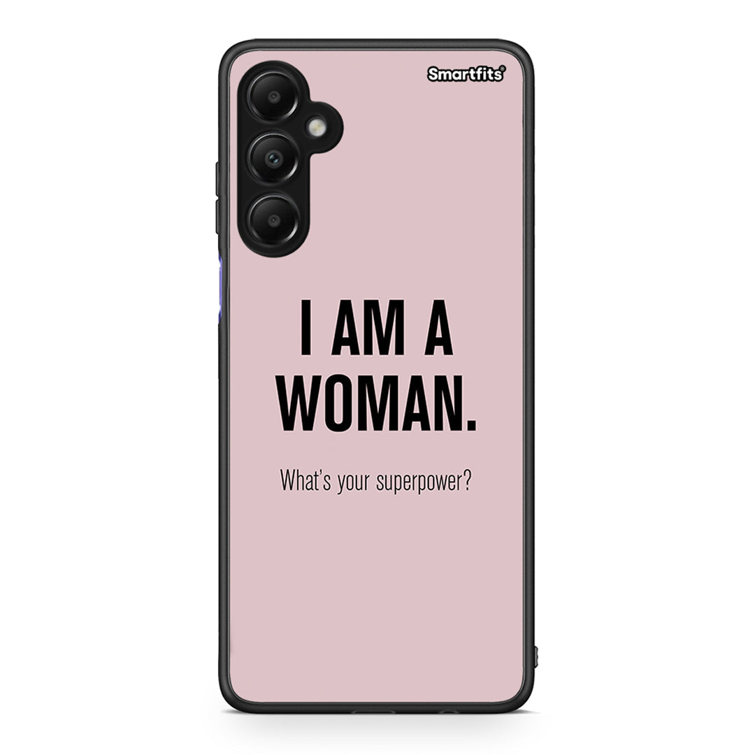 Samsung Galaxy A05s Superpower Woman θήκη από τη Smartfits με σχέδιο στο πίσω μέρος και μαύρο περίβλημα | Smartphone case with colorful back and black bezels by Smartfits