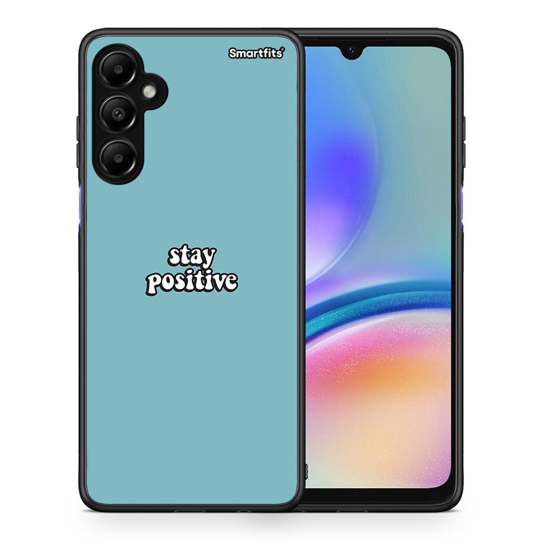 Θήκη Samsung Galaxy A05s Positive Text από τη Smartfits με σχέδιο στο πίσω μέρος και μαύρο περίβλημα | Samsung Galaxy A05s Positive Text case with colorful back and black bezels