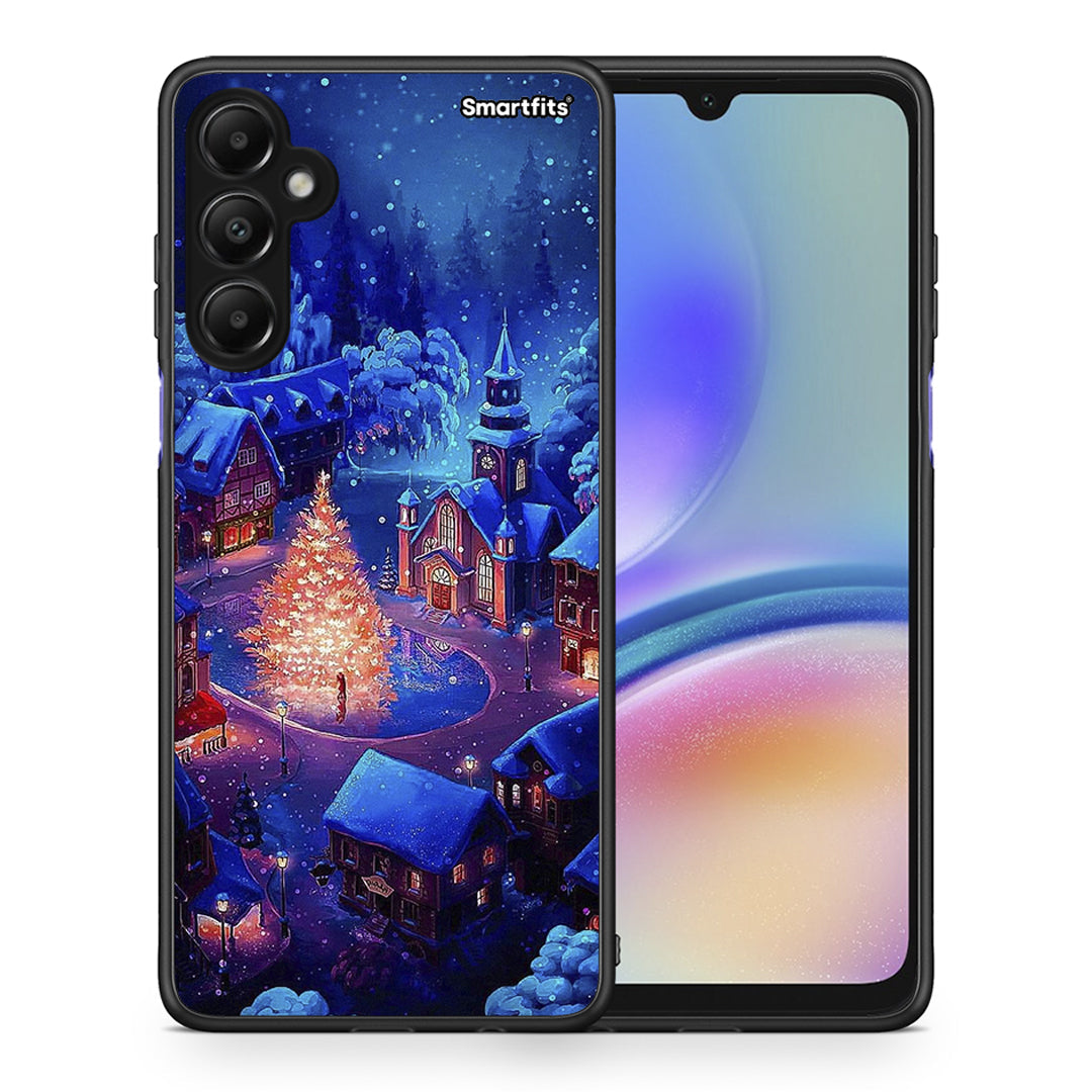 Θήκη Samsung Galaxy A05s Xmas Village από τη Smartfits με σχέδιο στο πίσω μέρος και μαύρο περίβλημα | Samsung Galaxy A05s Xmas Village case with colorful back and black bezels