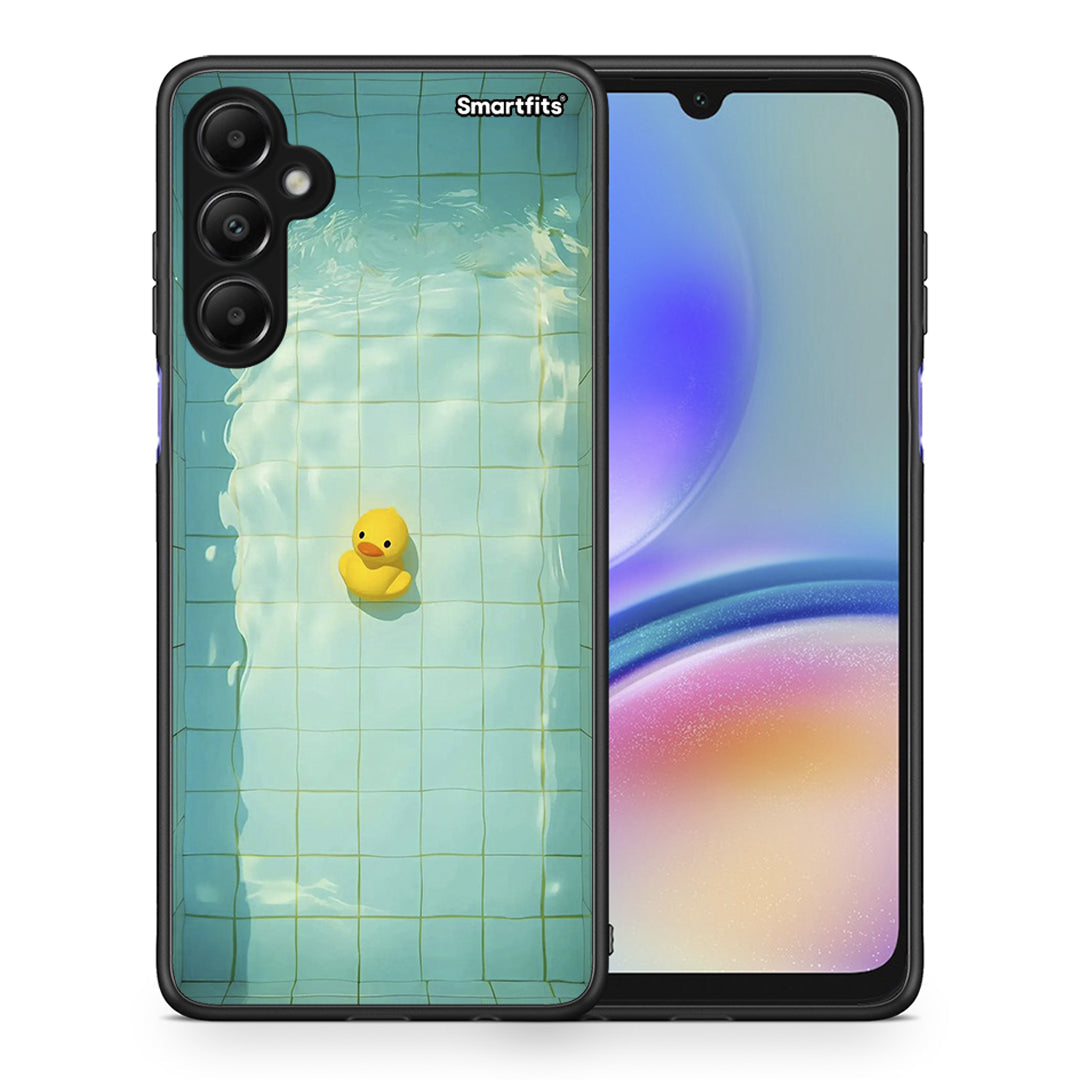 Θήκη Samsung Galaxy A05s Yellow Duck από τη Smartfits με σχέδιο στο πίσω μέρος και μαύρο περίβλημα | Samsung Galaxy A05s Yellow Duck case with colorful back and black bezels