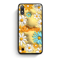 Thumbnail for Samsung A10 Bubble Daisies θήκη από τη Smartfits με σχέδιο στο πίσω μέρος και μαύρο περίβλημα | Smartphone case with colorful back and black bezels by Smartfits