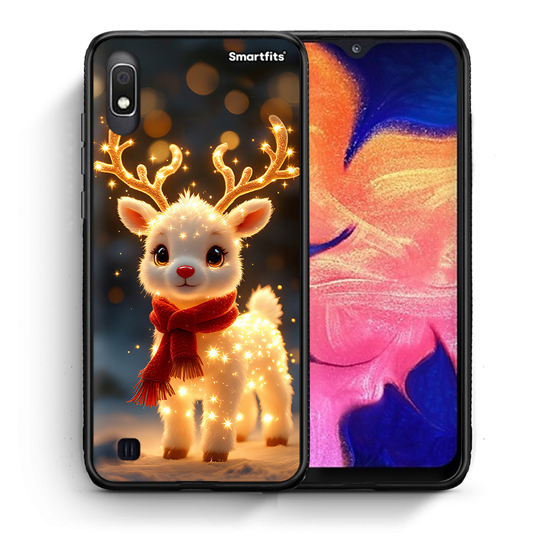 Θήκη Samsung A10 Christmas Cutie από τη Smartfits με σχέδιο στο πίσω μέρος και μαύρο περίβλημα | Samsung A10 Christmas Cutie case with colorful back and black bezels