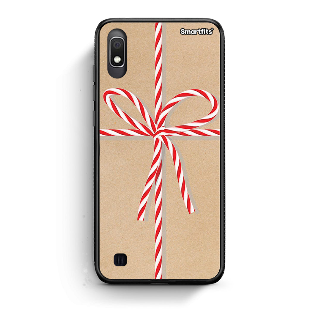 Samsung A10 Christmas Gift θήκη από τη Smartfits με σχέδιο στο πίσω μέρος και μαύρο περίβλημα | Smartphone case with colorful back and black bezels by Smartfits