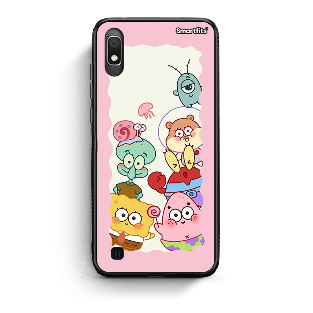 Samsung A10 Cute Companion θήκη από τη Smartfits με σχέδιο στο πίσω μέρος και μαύρο περίβλημα | Smartphone case with colorful back and black bezels by Smartfits