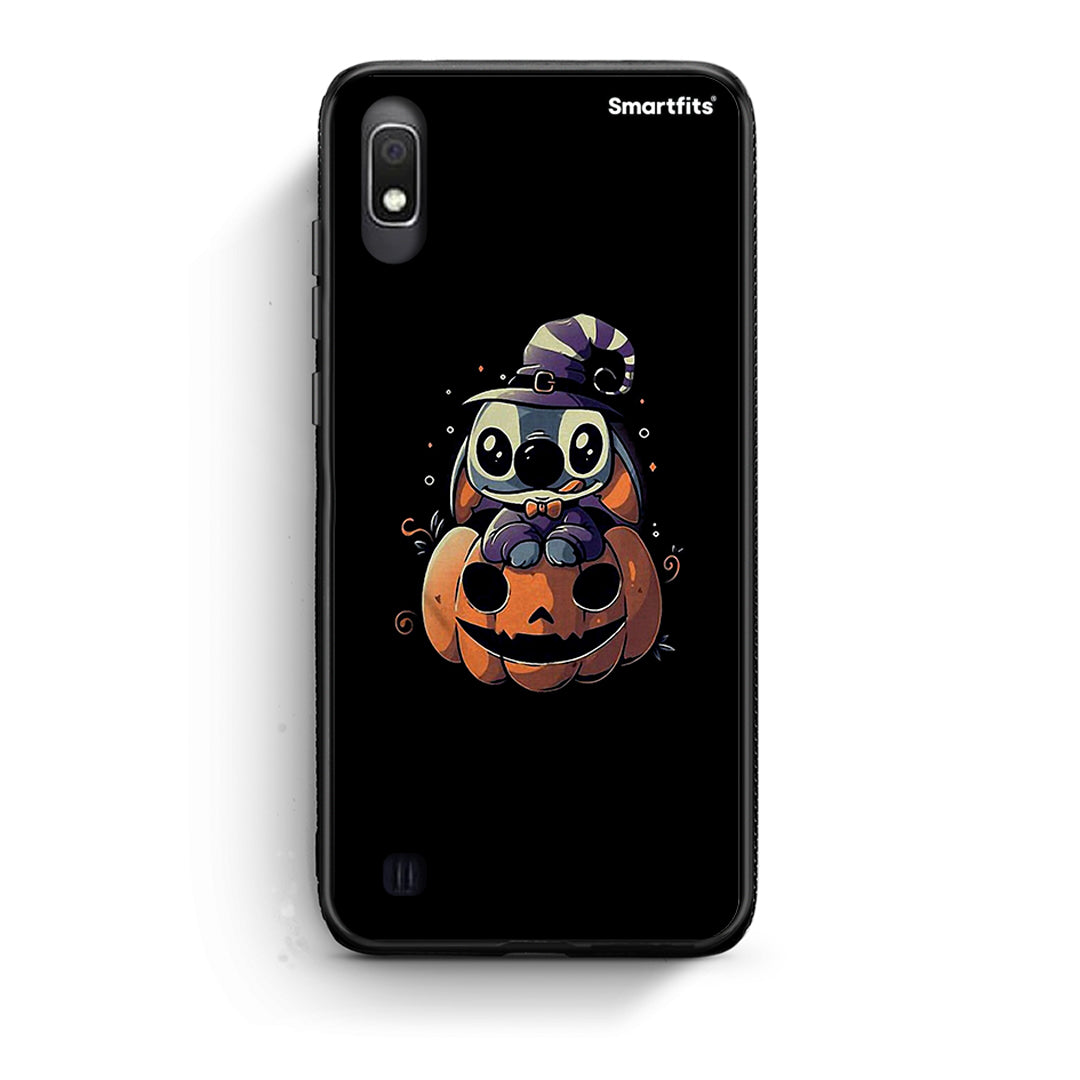 Samsung A10 Halloween Stitch θήκη από τη Smartfits με σχέδιο στο πίσω μέρος και μαύρο περίβλημα | Smartphone case with colorful back and black bezels by Smartfits