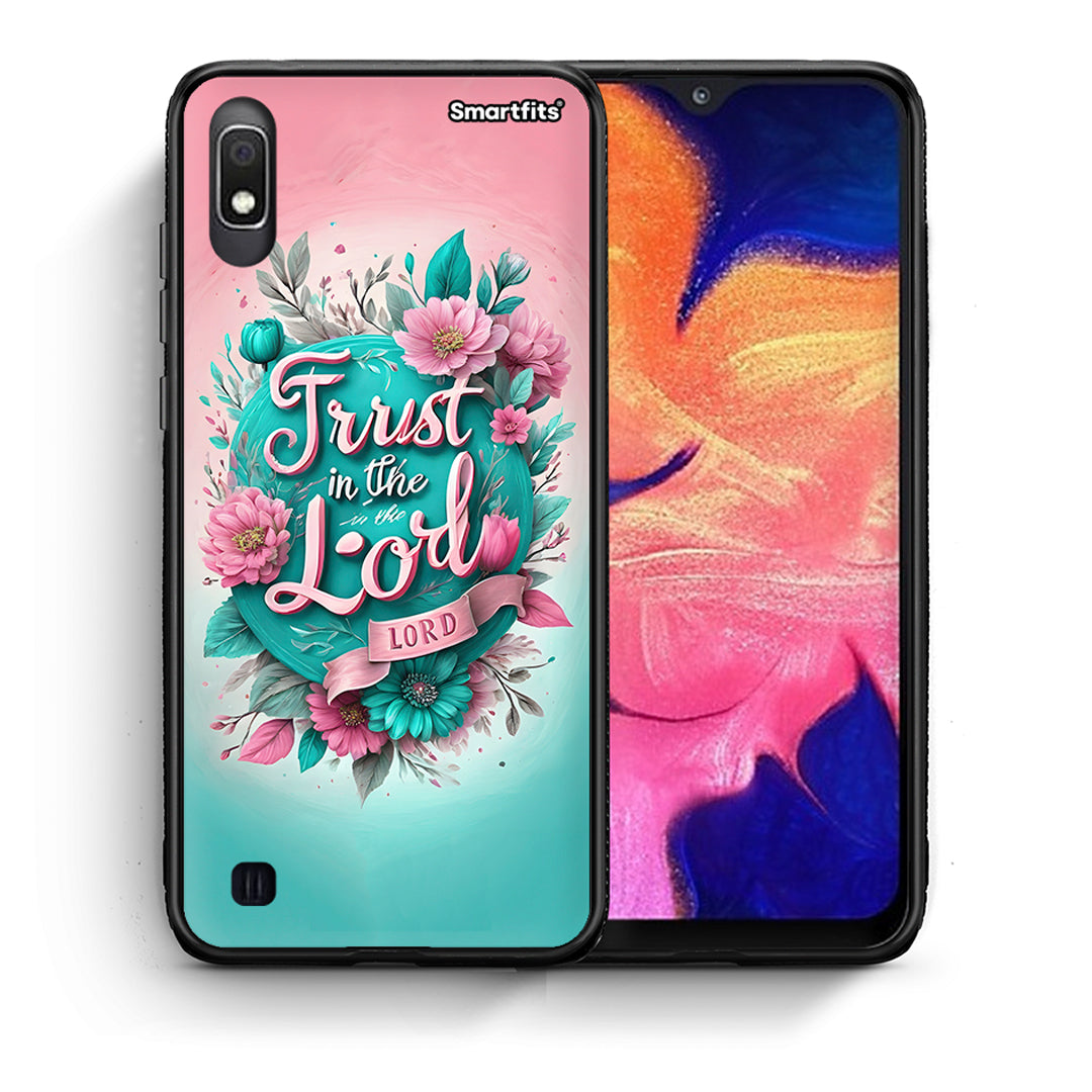 Θήκη Samsung A10 Lord Trust από τη Smartfits με σχέδιο στο πίσω μέρος και μαύρο περίβλημα | Samsung A10 Lord Trust case with colorful back and black bezels