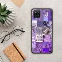 Thumbnail for Purple Aesthetic Collage - Samsung Galaxy A12 θήκη