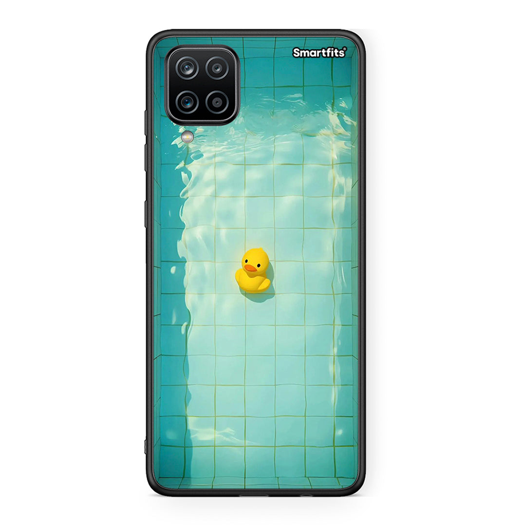 Samsung A12 Yellow Duck θήκη από τη Smartfits με σχέδιο στο πίσω μέρος και μαύρο περίβλημα | Smartphone case with colorful back and black bezels by Smartfits