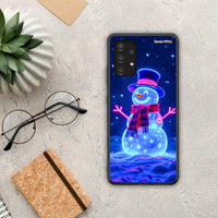 Thumbnail for Christmas Neon Snowman - Samsung Galaxy A13 4G θήκη