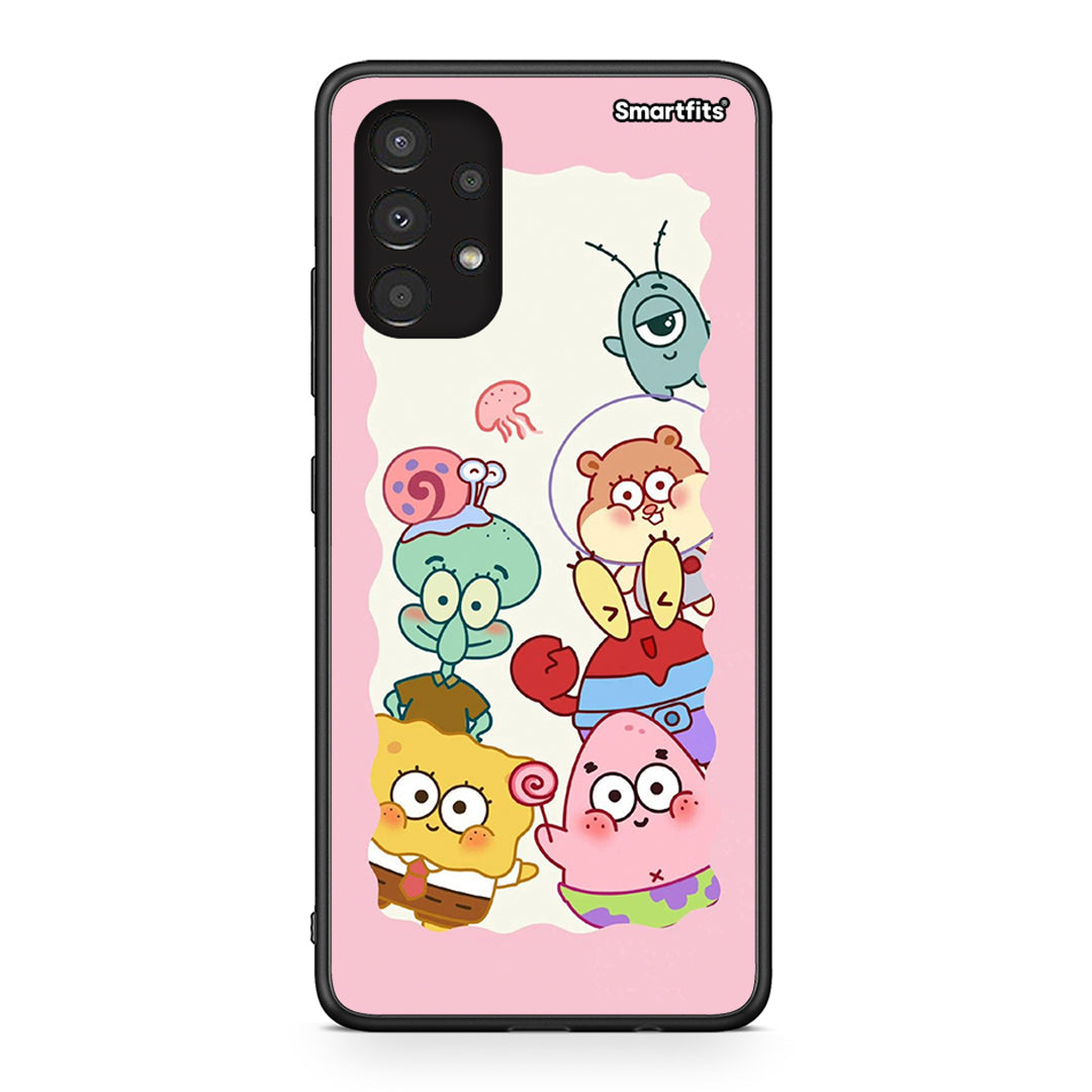 Samsung A13 4G Cute Companion θήκη από τη Smartfits με σχέδιο στο πίσω μέρος και μαύρο περίβλημα | Smartphone case with colorful back and black bezels by Smartfits