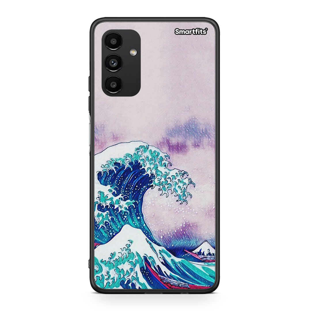 Samsung A13 5G Blue Waves θήκη από τη Smartfits με σχέδιο στο πίσω μέρος και μαύρο περίβλημα | Smartphone case with colorful back and black bezels by Smartfits