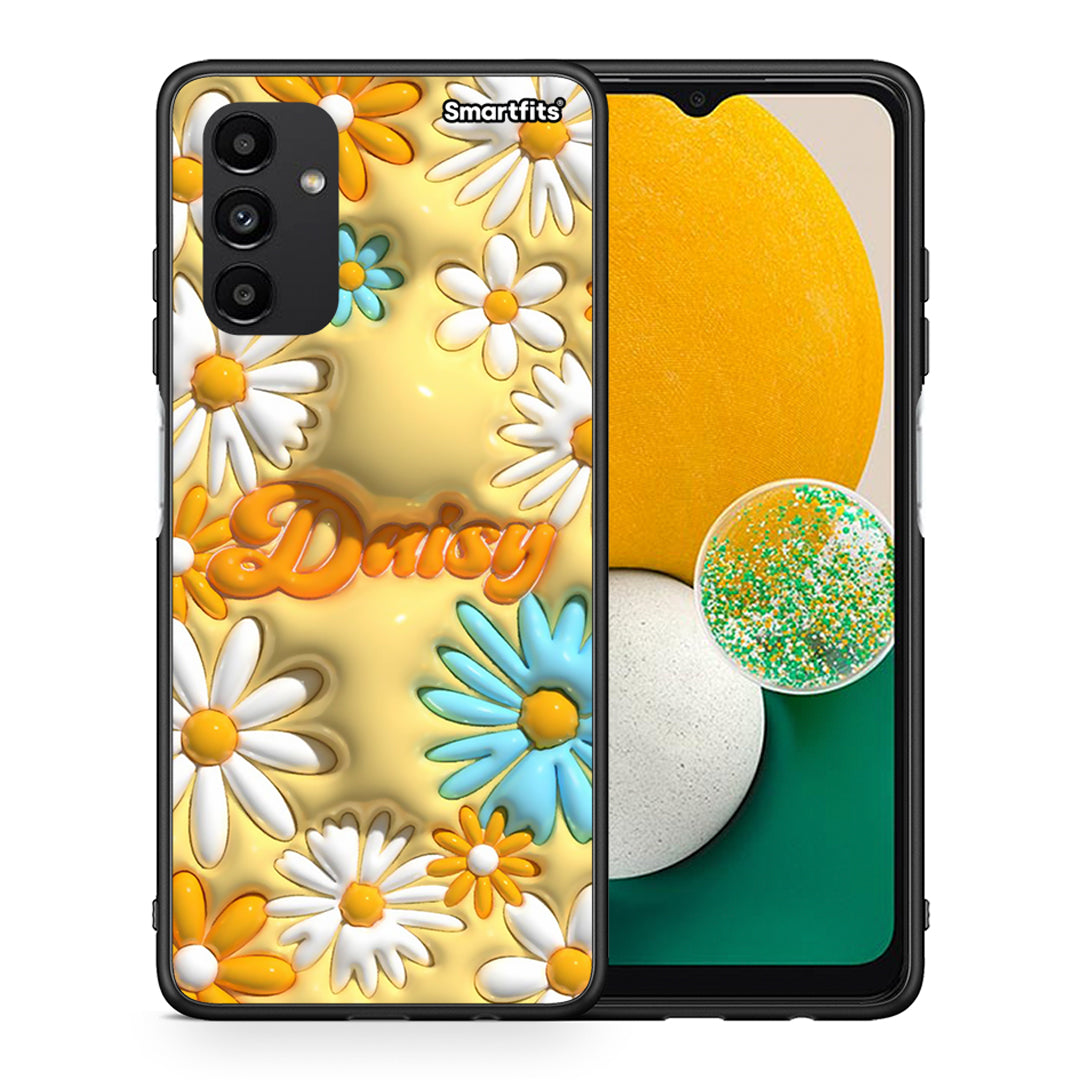 Θήκη Samsung A13 5G Bubble Daisies από τη Smartfits με σχέδιο στο πίσω μέρος και μαύρο περίβλημα | Samsung A13 5G Bubble Daisies case with colorful back and black bezels