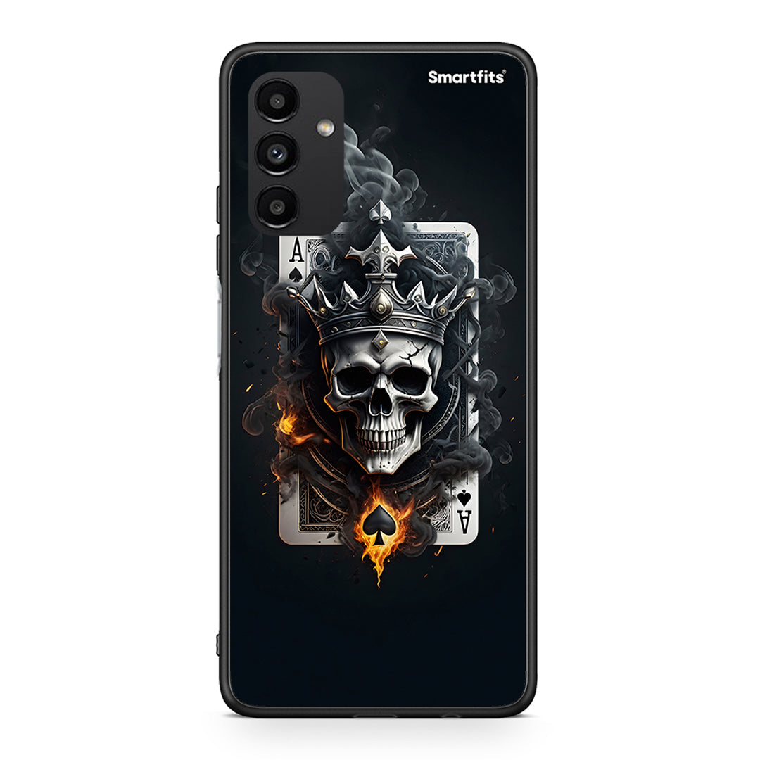 Samsung A13 5G Skull King Ace θήκη από τη Smartfits με σχέδιο στο πίσω μέρος και μαύρο περίβλημα | Smartphone case with colorful back and black bezels by Smartfits