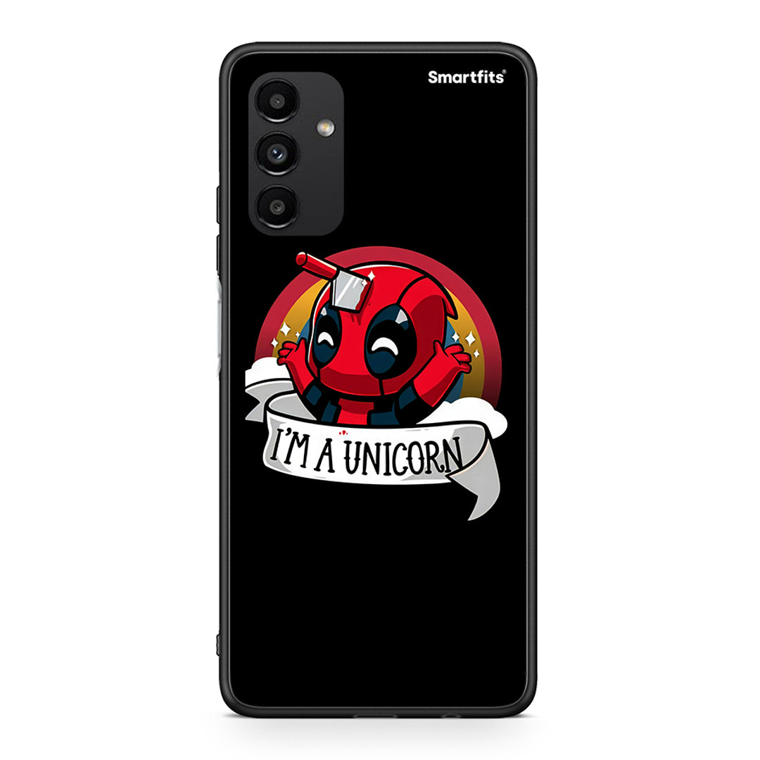 Samsung A13 5G Unicorn Deadpool θήκη από τη Smartfits με σχέδιο στο πίσω μέρος και μαύρο περίβλημα | Smartphone case with colorful back and black bezels by Smartfits