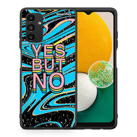 Thumbnail for Θήκη Samsung A13 5G Yes But No από τη Smartfits με σχέδιο στο πίσω μέρος και μαύρο περίβλημα | Samsung A13 5G Yes But No case with colorful back and black bezels