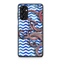 Thumbnail for Θήκη Samsung Galaxy A14 / A14 5G Chevron Devilfish από τη Smartfits με σχέδιο στο πίσω μέρος και μαύρο περίβλημα | Samsung Galaxy A14 / A14 5G Chevron Devilfish Case with Colorful Back and Black Bezels