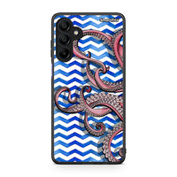 Thumbnail for Samsung Galaxy A15 4G Chevron Devilfish θήκη από τη Smartfits με σχέδιο στο πίσω μέρος και μαύρο περίβλημα | Smartphone case with colorful back and black bezels by Smartfits