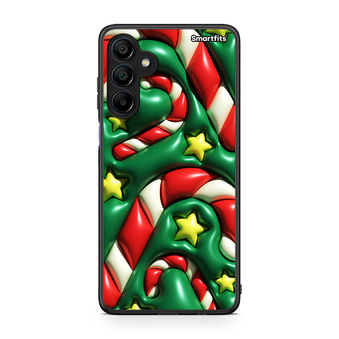 Samsung Galaxy A15 4G Christmas Bubbles θήκη από τη Smartfits με σχέδιο στο πίσω μέρος και μαύρο περίβλημα | Smartphone case with colorful back and black bezels by Smartfits