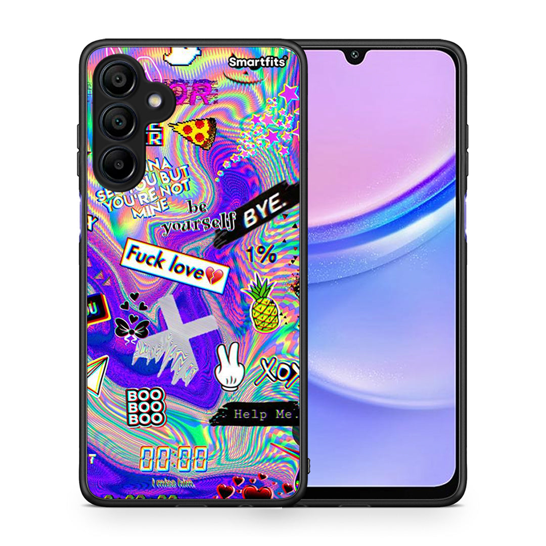 Θήκη Samsung Galaxy A15 4G Game Over από τη Smartfits με σχέδιο στο πίσω μέρος και μαύρο περίβλημα | Samsung Galaxy A15 4G Game Over case with colorful back and black bezels