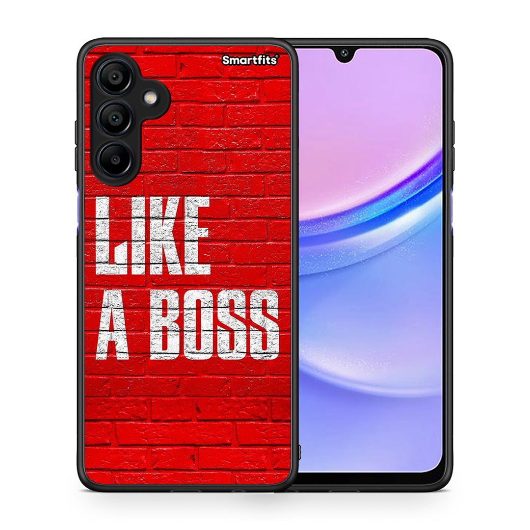 Θήκη Samsung Galaxy A15 4G Like A Boss από τη Smartfits με σχέδιο στο πίσω μέρος και μαύρο περίβλημα | Samsung Galaxy A15 4G Like A Boss case with colorful back and black bezels