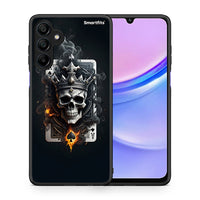 Thumbnail for Θήκη Samsung Galaxy A15 4G Skull King Ace από τη Smartfits με σχέδιο στο πίσω μέρος και μαύρο περίβλημα | Samsung Galaxy A15 4G Skull King Ace case with colorful back and black bezels