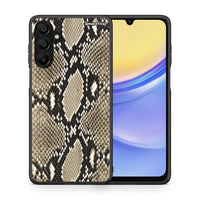 Thumbnail for Θήκη Samsung Galaxy A15 5G Fashion Snake Animal από τη Smartfits με σχέδιο στο πίσω μέρος και μαύρο περίβλημα | Samsung Galaxy A15 5G Fashion Snake Animal case with colorful back and black bezels