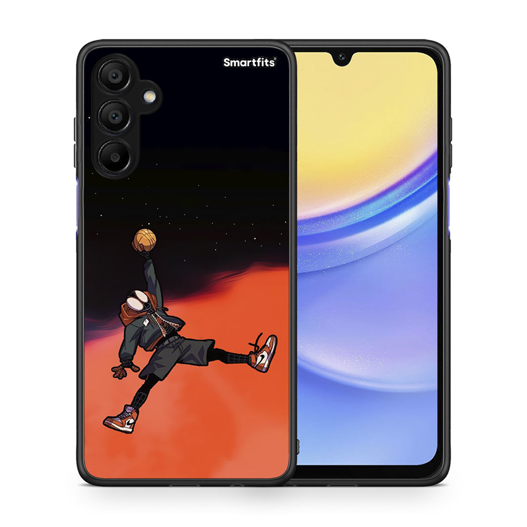 Θήκη Samsung Galaxy A15 5G Basketball Hero από τη Smartfits με σχέδιο στο πίσω μέρος και μαύρο περίβλημα | Samsung Galaxy A15 5G Basketball Hero case with colorful back and black bezels