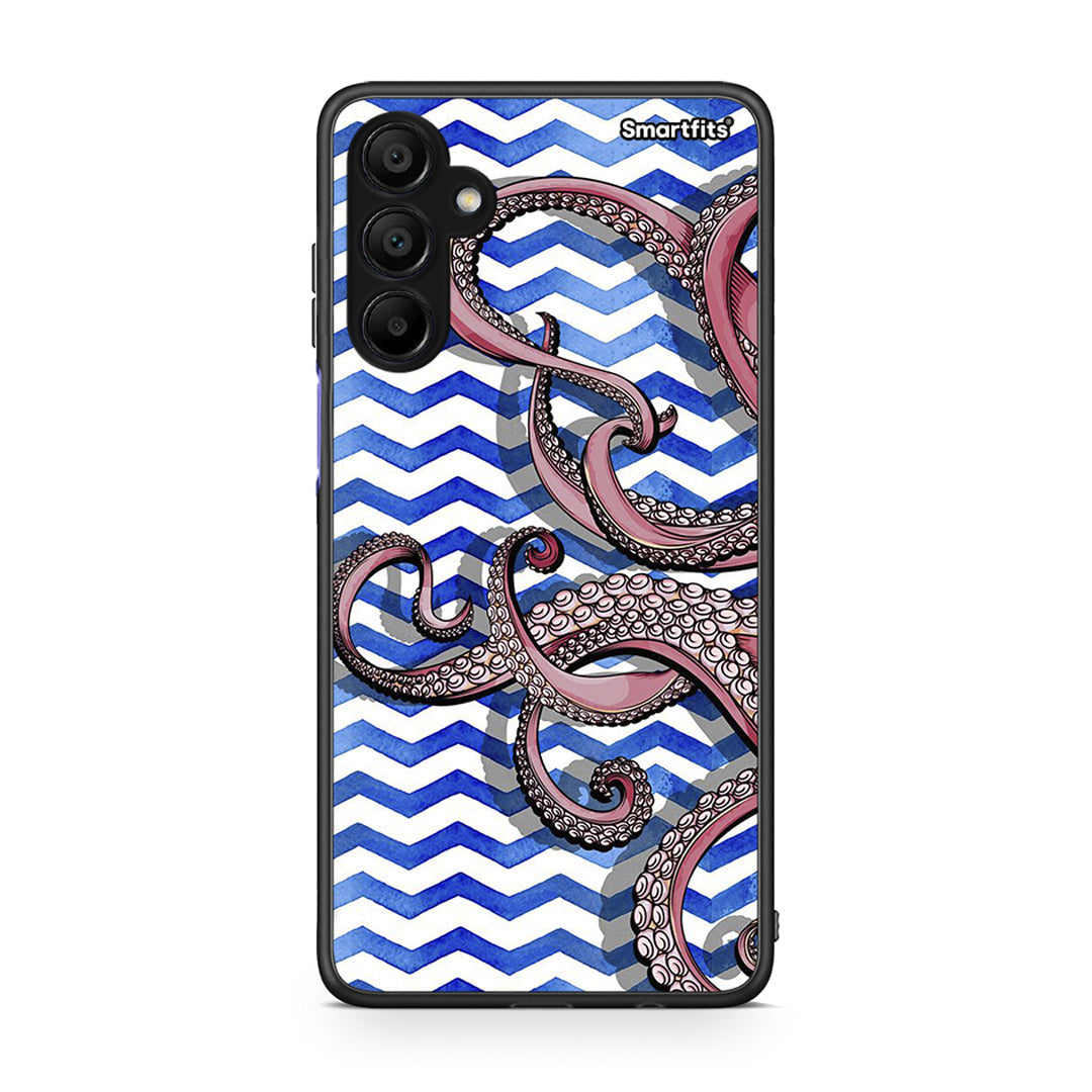 Samsung Galaxy A15 5G Chevron Devilfish θήκη από τη Smartfits με σχέδιο στο πίσω μέρος και μαύρο περίβλημα | Smartphone case with colorful back and black bezels by Smartfits