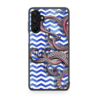 Thumbnail for Samsung Galaxy A15 5G Chevron Devilfish θήκη από τη Smartfits με σχέδιο στο πίσω μέρος και μαύρο περίβλημα | Smartphone case with colorful back and black bezels by Smartfits