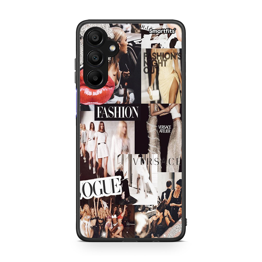 Samsung Galaxy A15 5G Collage Fashion Θήκη Αγίου Βαλεντίνου από τη Smartfits με σχέδιο στο πίσω μέρος και μαύρο περίβλημα | Smartphone case with colorful back and black bezels by Smartfits