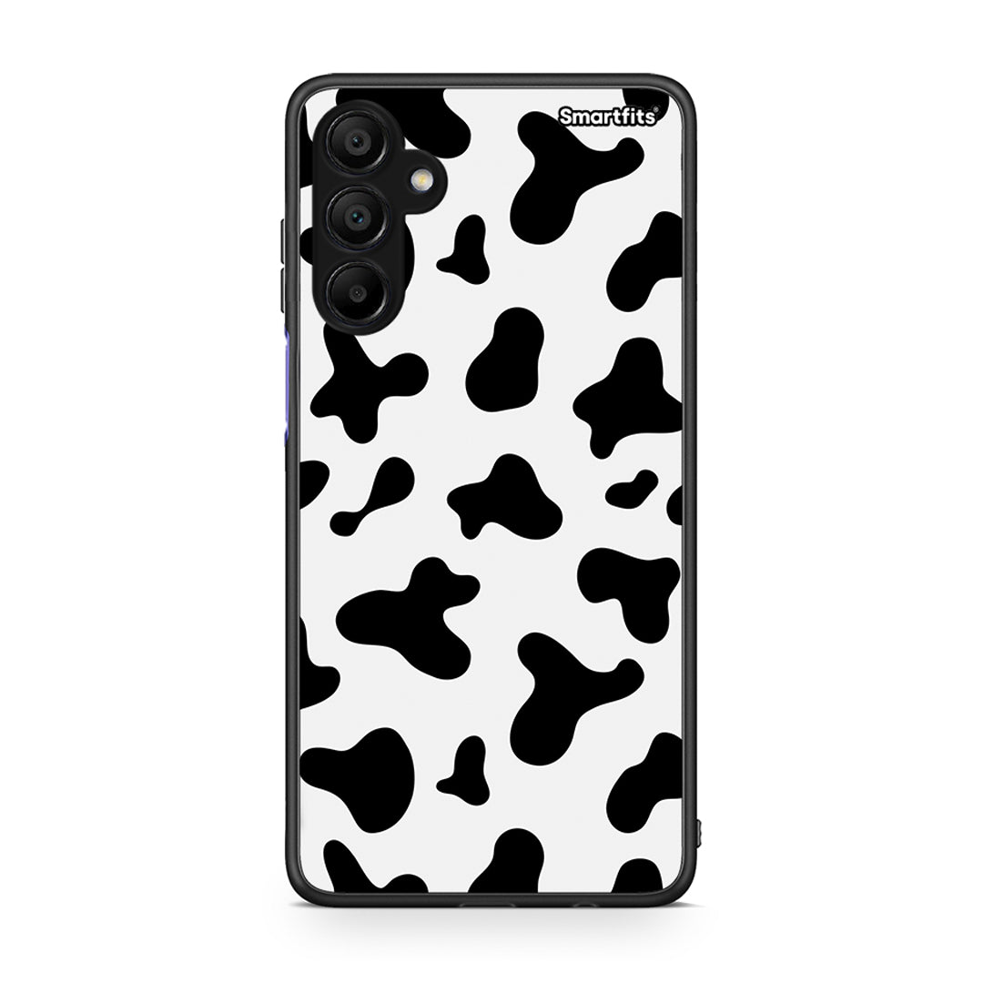 Samsung Galaxy A15 5G Cow Print θήκη από τη Smartfits με σχέδιο στο πίσω μέρος και μαύρο περίβλημα | Smartphone case with colorful back and black bezels by Smartfits