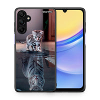 Thumbnail for Θήκη Samsung Galaxy A15 5G Tiger Cute από τη Smartfits με σχέδιο στο πίσω μέρος και μαύρο περίβλημα | Samsung Galaxy A15 5G Tiger Cute case with colorful back and black bezels