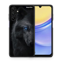 Thumbnail for Θήκη Samsung Galaxy A15 5G Dark Wolf από τη Smartfits με σχέδιο στο πίσω μέρος και μαύρο περίβλημα | Samsung Galaxy A15 5G Dark Wolf case with colorful back and black bezels