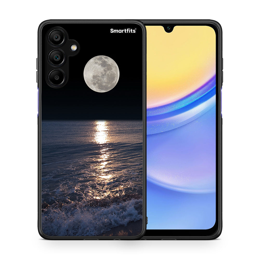 Θήκη Samsung Galaxy A15 5G Moon Landscape από τη Smartfits με σχέδιο στο πίσω μέρος και μαύρο περίβλημα | Samsung Galaxy A15 5G Moon Landscape case with colorful back and black bezels