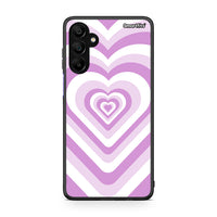 Thumbnail for Samsung Galaxy A15 5G Lilac Hearts θήκη από τη Smartfits με σχέδιο στο πίσω μέρος και μαύρο περίβλημα | Smartphone case with colorful back and black bezels by Smartfits