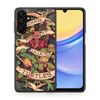 Thumbnail for Θήκη Samsung Galaxy A15 5G Ninja Turtles από τη Smartfits με σχέδιο στο πίσω μέρος και μαύρο περίβλημα | Samsung Galaxy A15 5G Ninja Turtles case with colorful back and black bezels