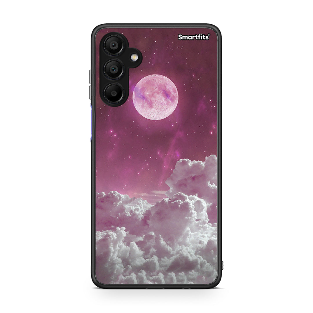 Samsung Galaxy A15 5G Pink Moon Θήκη από τη Smartfits με σχέδιο στο πίσω μέρος και μαύρο περίβλημα | Smartphone case with colorful back and black bezels by Smartfits