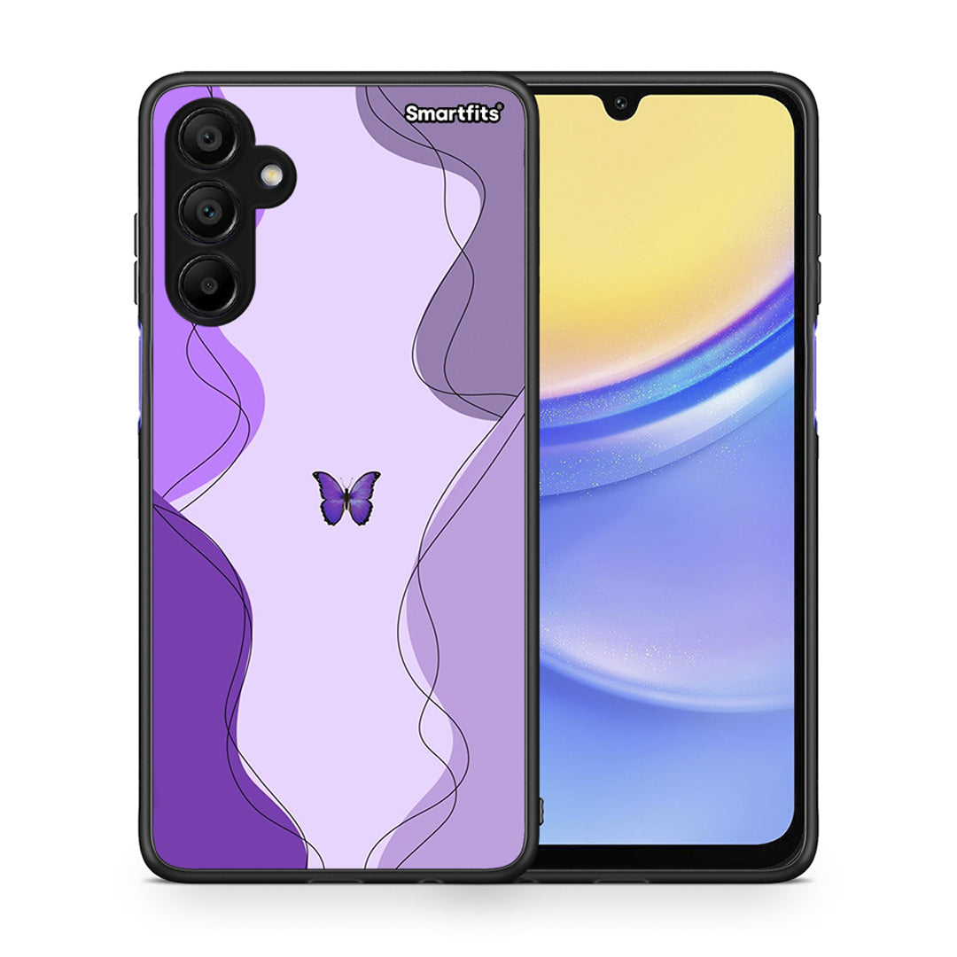 Purple Mariposa - Samsung Galaxy A15 5G case